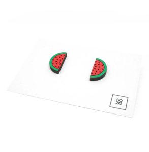 paires de boucles d'oreilles en forme de pastèque