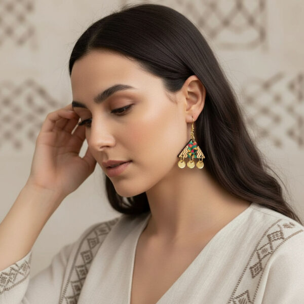 fille qui porte des boucles berbères