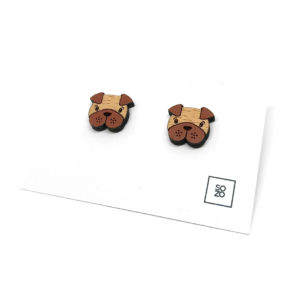 boucles d'oreilles en forme de tête de chien