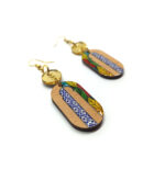 boucles d'oreilles en bois