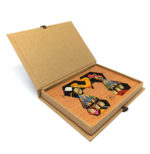 Boucles d'oreilles avec coffret en Kraft