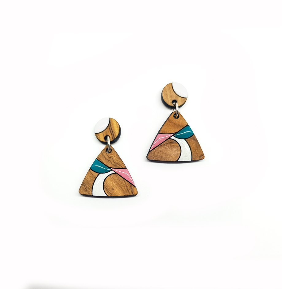 Aberkan 1 - Sozo (1) - Boucles d'oreilles triangulaire Boucles d'oreilles d'oreilles en forme de triangle