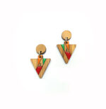 boucles d'oreilles triangulaire avec cercle